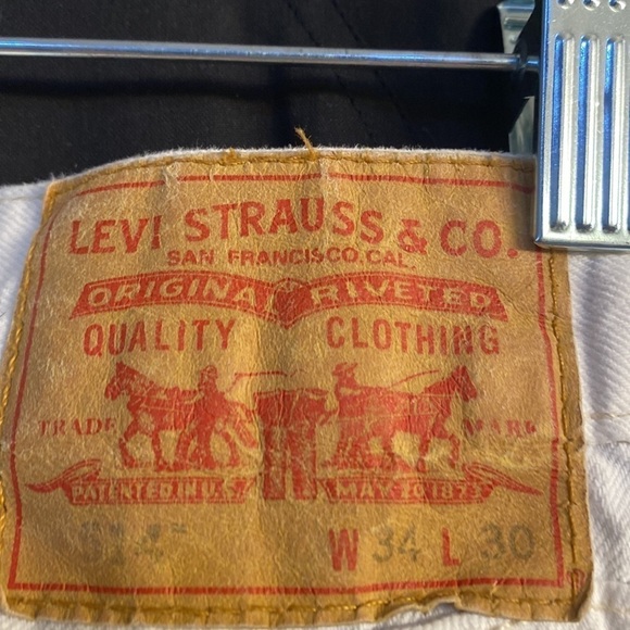 Levi's 514 White Jeans Size 34 x 30 - Picture 5 of 6